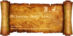 Miloszav Abélia névjegykártya